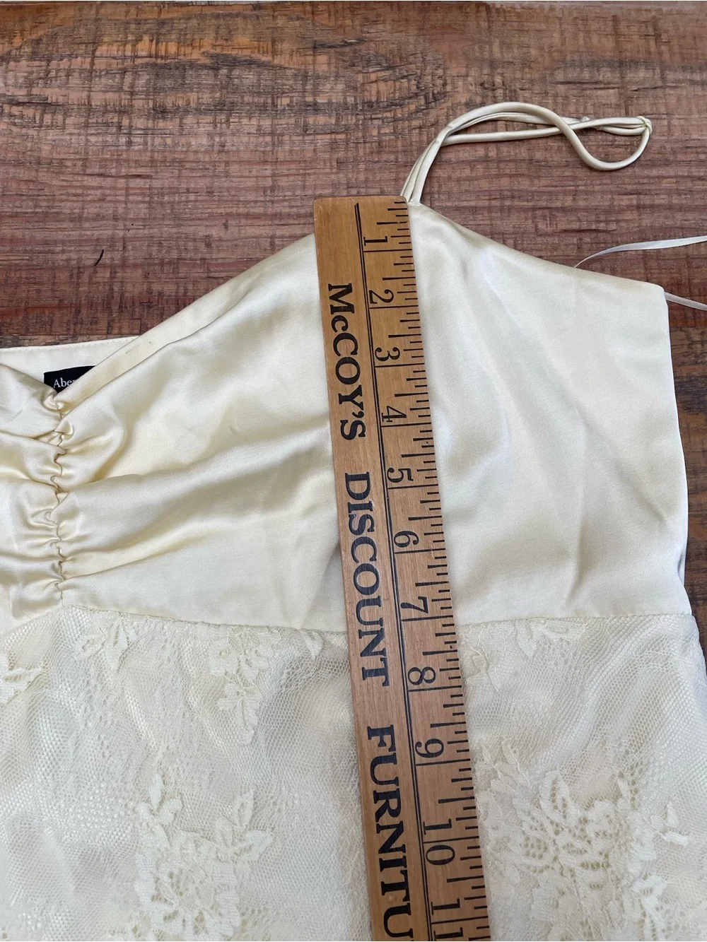 Abercrombie and fitch XL Julia slip lace dress butter yellow